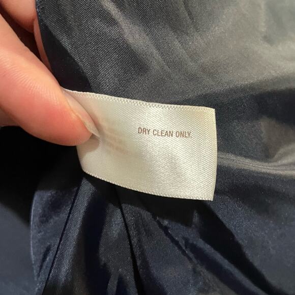 Old Navy Wool‎ Blend Red Navy Blue Plaid Double Breasted Coat Women’sSmall - Picture 7 of 11